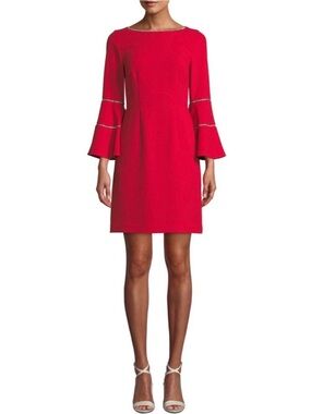 ❤️ Trina Turk Socialite Crystal Trim Bell Sleeve Dress | Ruby Rose❤️